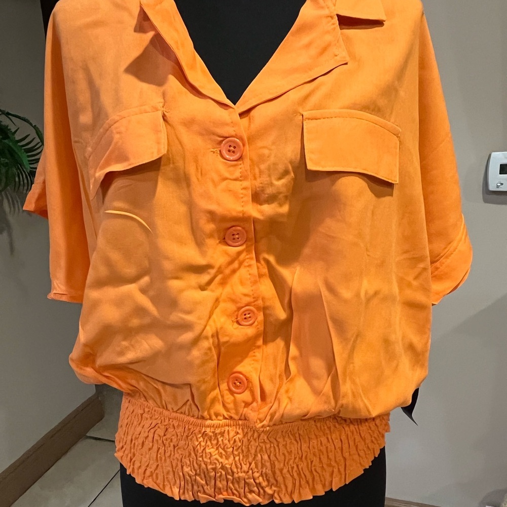 Love Brand Vibrant Orange Blouse XL